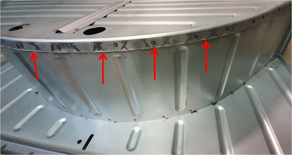 Kofferraumbodenblech komplett (elektrolytisch verzinkt), 2CV ab Bj. 1970